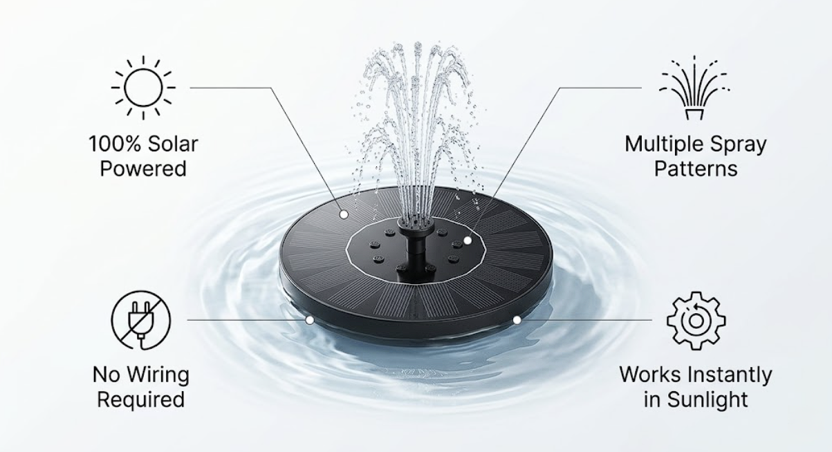 AquaFlow 8-in-1 Fountain Nozzle Kit